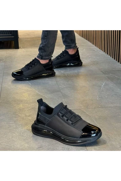 Luizpauloshoes LUİZ PAULO 1056 SİYAH MAT HAKİKİ DERİ ERKEK SNEAKERS - 4