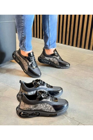 Luizpauloshoes 1061 Garnili Siyah Erkek Sneakers