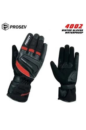 PROSEV GLV-5 4002 MOTOSIKLET ELDIVEN  BLACK-RED