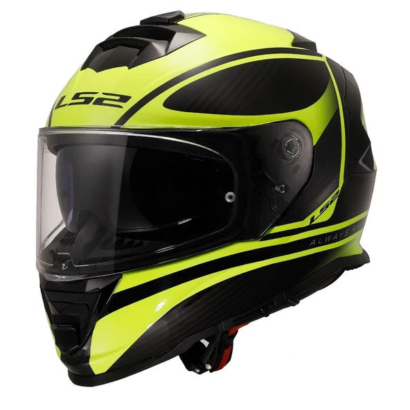 LS2 STORM 2 DODGER MAT BLACK YELLOW KASK