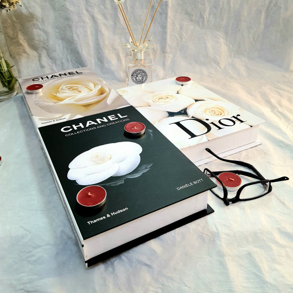 Chanel & Dior Set, Openable Decorative Book Box, Fashion Fake Books, Home Decor, Set of Three - 3