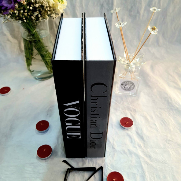 Vogue & Dior, Openable Decorative Book Box, Fashion Fake Books, Home Decor, Set of Two - 2