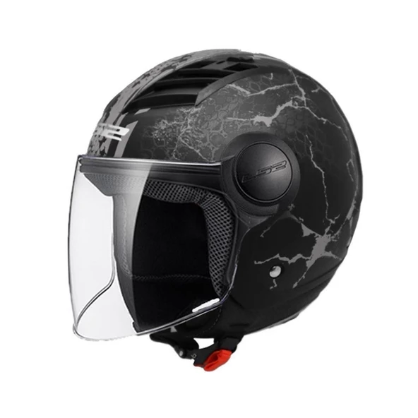 LS2 AIRFLOW SNAKE BLACK-MATT TITANIUM KASK