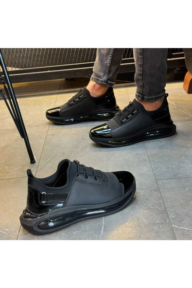 Luizpauloshoes LUİZ PAULO 1056 SİYAH MAT HAKİKİ DERİ ERKEK SNEAKERS - 5
