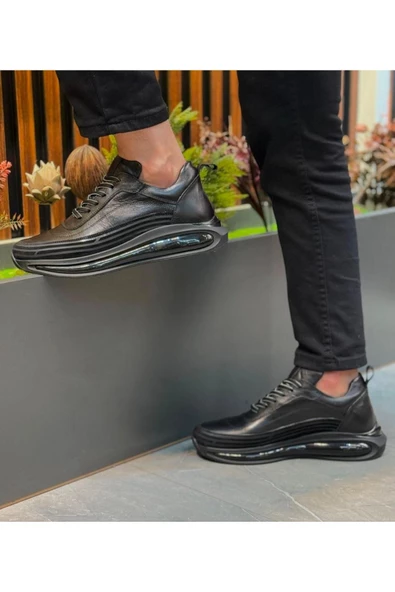 Luizpauloshoes LUİZ PAULO 1088 SİYAH HAKİKİ DERİ ERKEK SPOR AYAKKABI - 2