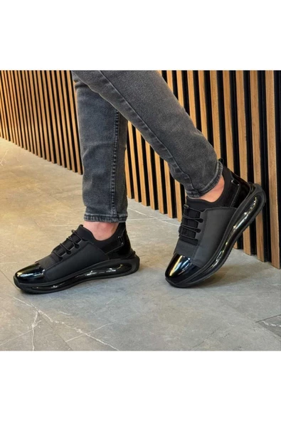 Luizpauloshoes LUİZ PAULO 1056 SİYAH MAT HAKİKİ DERİ ERKEK SNEAKERS - 3