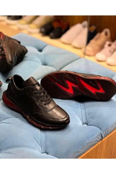 Luizpauloshoes LUIZ PAULO 10000 SİYAH JEL TABAN HAKİKİ DERİ ERKEK SNEAKERS - 2