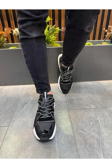 Luizpauloshoes LUİZ PAULO 1095 SİYAH ERKEK SPOR SNEAKERS - 2