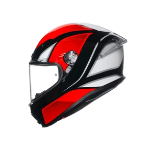 AGV KASK K6 S HYPHEN BLACK RED WHITE