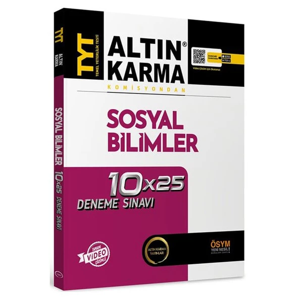 TYT ALTIN KARMA SOSYAL BİLİMLER 10X25 DENEME