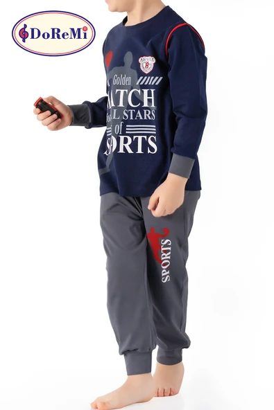 DoReMi Erkek Çocuk Pijama Takımı-705 - Resim 8