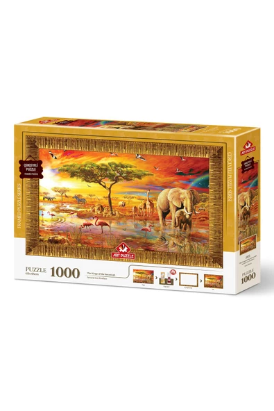 Savana'nın Kralları 1000 Parça Çerçeveli Puzzle