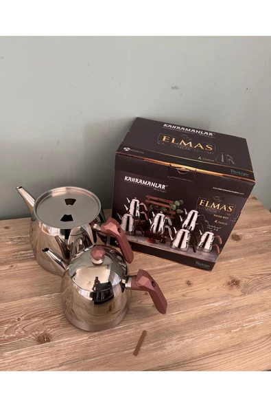 KAHRAMANLAR ELMAS ÇELİK ÇAYDANLIK TAKIMI MEGA BOY ROSE - 2