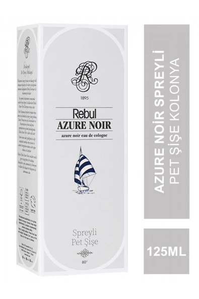 REBUL Azure Noir Spreyli Pet Şişe Kolonya 125 ml