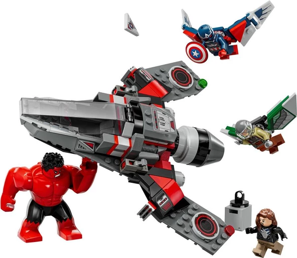 LEGO Super Heroes 76292 Captain America vs. Red Hulk Battle - Resim 3