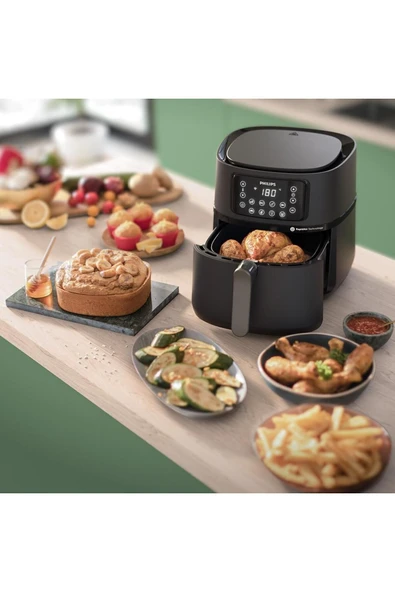 Philips 5000 Serisi XXL Airfryer, Uzaktan Bağlantı, 1.4kg, 7.2L Kapasite + Aksesuarlar, HD9285/96 - Resim 6