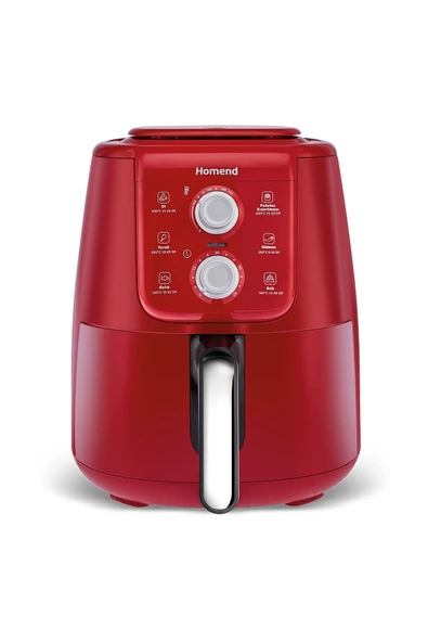 HOMEND Airfryday 4 Litre 2511h Kırmızı Silver