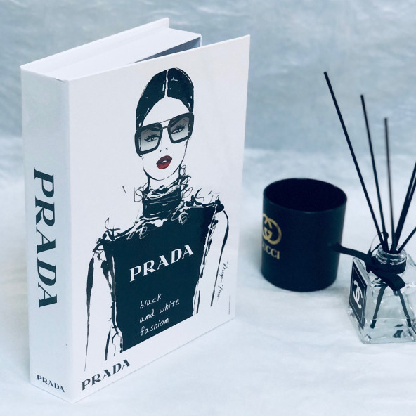 PRADA OPENABLE DECORATIVE BOOK BOX CARTOON