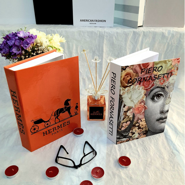 Openable Decorative Book Box, Fashion Fake Books, Home Decor, Set of Two