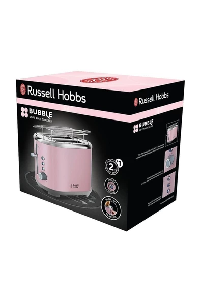 RUSSELL HOBBS 25081-56/RH Bubble Soft Pink Ekmek Kızartma Makinesi - Resim 2