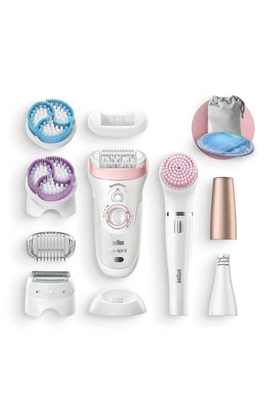 Braun Silk-épil 9 9975 Güzellik Seti Sensosmart Kablosuz Islak-kuru Kullanım 8 Ek Parçalı Epilatör ürün görseli