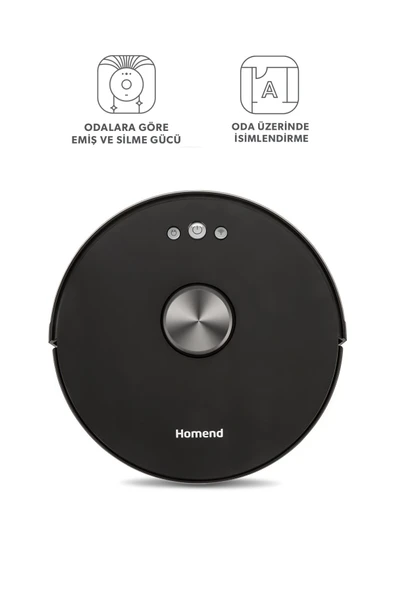 HOMEND Alex Laser Pro 1283h Moplu Ve Haritalamalı Akıllı Robot Süpürge Siyah - Resim 2