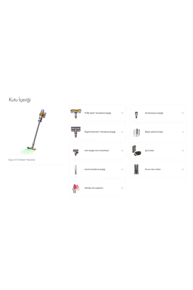 DYSON V15 Absolute "en Dolu Başlıklı Modeli" Dikey Şarjlı Kablosuz Süpürge - 2