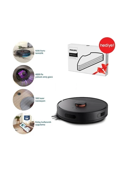 Philips Homerun 3000 Serisi Aqua Islak Ve Kuru Robot Süpürge (4 ADET XV1430/00 MOP)