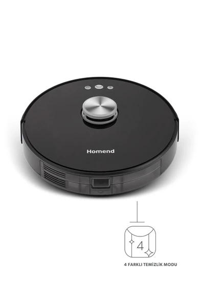 HOMEND Alex Laser Pro 1283h Moplu Ve Haritalamalı Akıllı Robot Süpürge Siyah - Resim 4