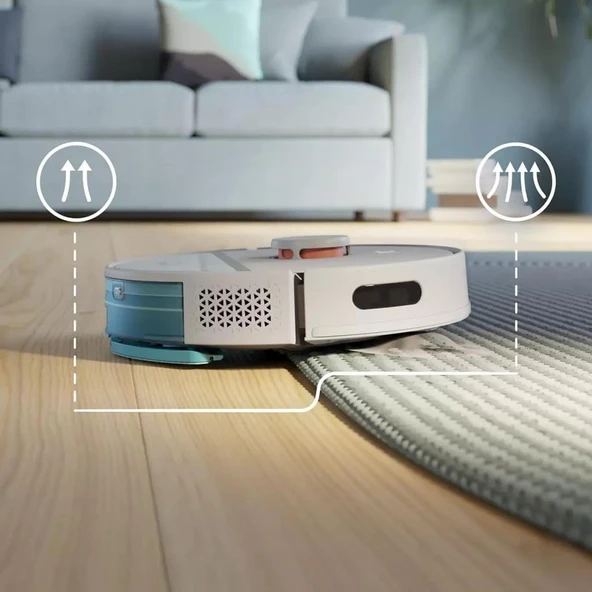 Philips HomeRun 3000 Serisi Aqua XU3110/02 Çöp İstasyonlu Beyaz Akıllı Robot Süpürge - Resim 5