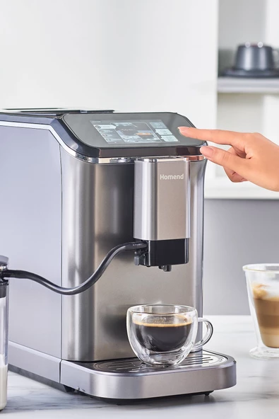 HOMEND Coffeebreak 5008H Kahve Öğütücülü,Süt Köpürtücülü,Dokunmatik Ekranlı Full Otomatik Espresso Makinesi - 3