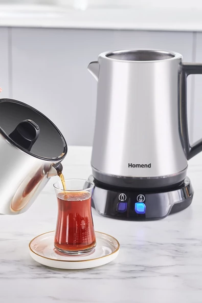 HOMEND Royaltea Elegant 1776h Parlak Inox Çay Makinesi - 2