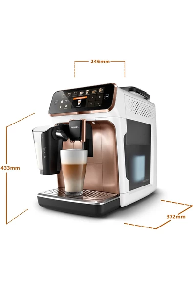 Philips Rose Gold Tam Otomatik Espresso Makinesi, LatteGo Süt Sistemi, AquaClean Filtre