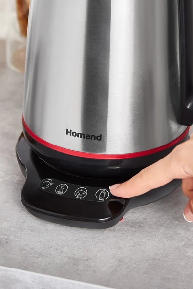 HOMEND Royaltea 1708H Paslanmaz Çelik Konuşan Çay Makinesi Inox-Siyah 1800 W - 3