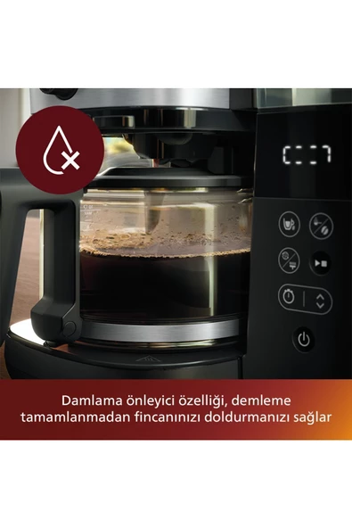 Philips HD7888/01 All-In-1 Brew Öğütücülü Filtre Kahve Makinesi - 6
