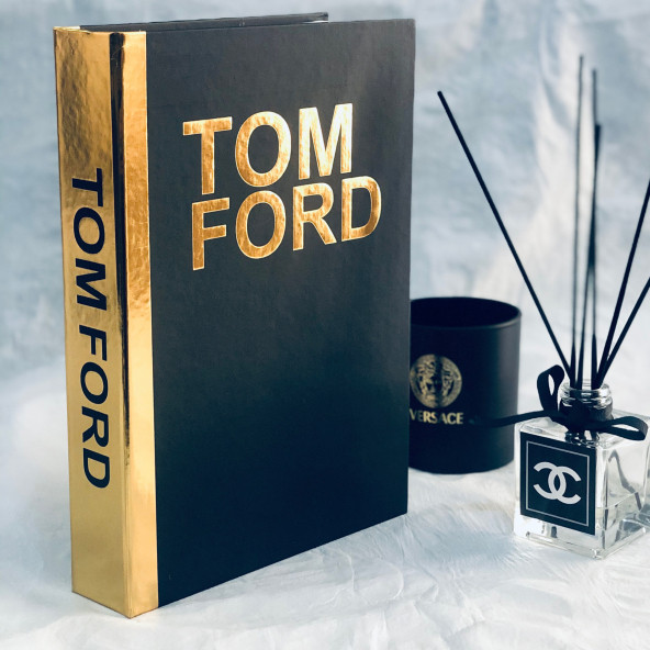 TOM FORD OPENABLE DECORATIVE BOOK BOX BLACK & GOLD