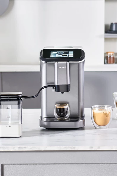 HOMEND Coffeebreak 5008H Kahve Öğütücülü,Süt Köpürtücülü,Dokunmatik Ekranlı Full Otomatik Espresso Makinesi - 2