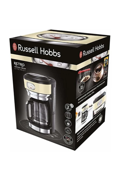 RUSSELL HOBBS 21702-56 Retro Kahve Makinesi - Krem - 2