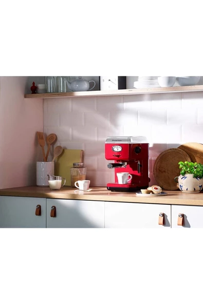 RUSSEL HOBBS 28250-56 Retro Red Espresso Makinesi - 3