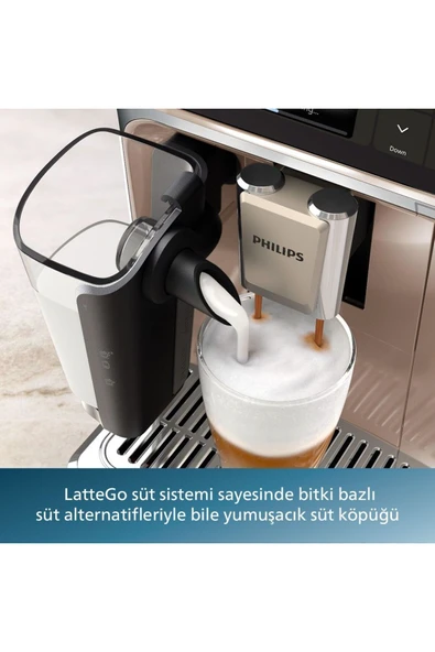 Philips LatteGo Tam Otomatik Espresso Makinesi, 20 Sıcak ve Soğuk İçecek, Silent Brew, EP5543/80 - 7