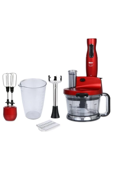 Fakir Mr Chef Quadro Blender Seti Rouge Premium Yüksek Performans Turbo Özellikli - 2