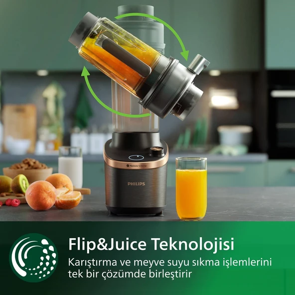 Philips Hr3770/00 Flip&juice Meyve Sıkacağı Modüllü Yüksek Hızlı Blender - Resim 4
