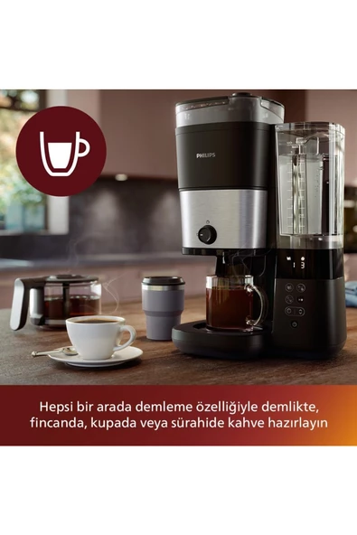 Philips Çekirdek Kahve Öğütücülü Filtre Kahve Makinesi