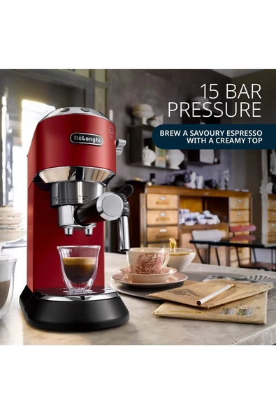 DELONGHİ Kırmızı Dedica Kahve Makinesi Ec685r - 3
