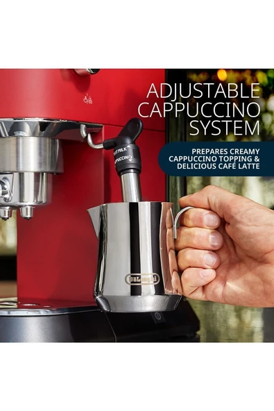DELONGHİ Kırmızı Dedica Kahve Makinesi Ec685r - 4