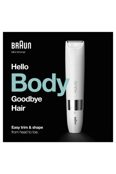 Braun Body Mini Trimmer Bs1000 Islak&kuru Vücut Tüy Kesme Makinesi + Pil&temizleme Fırçası - 8