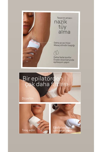 Braun SE 7060 Silk-Épil 7 Islak ve Kuru Kalıcı Pürüzsüz Cilt Epilasyon Cihazı - 4