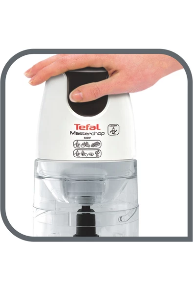 TEFAL MB470B MasterChop Powelix Maxi 4 Bıçaklı Rondo ve Doğrayıcı 500 W Beyaz - Resim 6