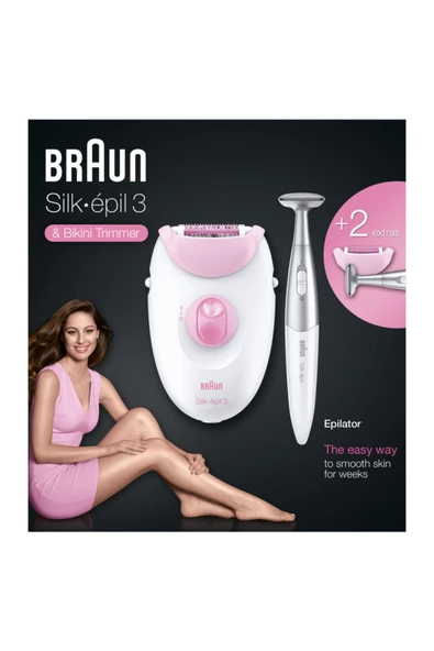 Braun Silk-épil 3 3321 Epilatör / Epilasyon + Bikini Trimmer - 4