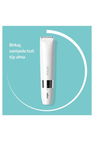 Braun Body Mini Trimmer Bs1000 Islak&kuru Vücut Tüy Kesme Makinesi + Pil&temizleme Fırçası - 4